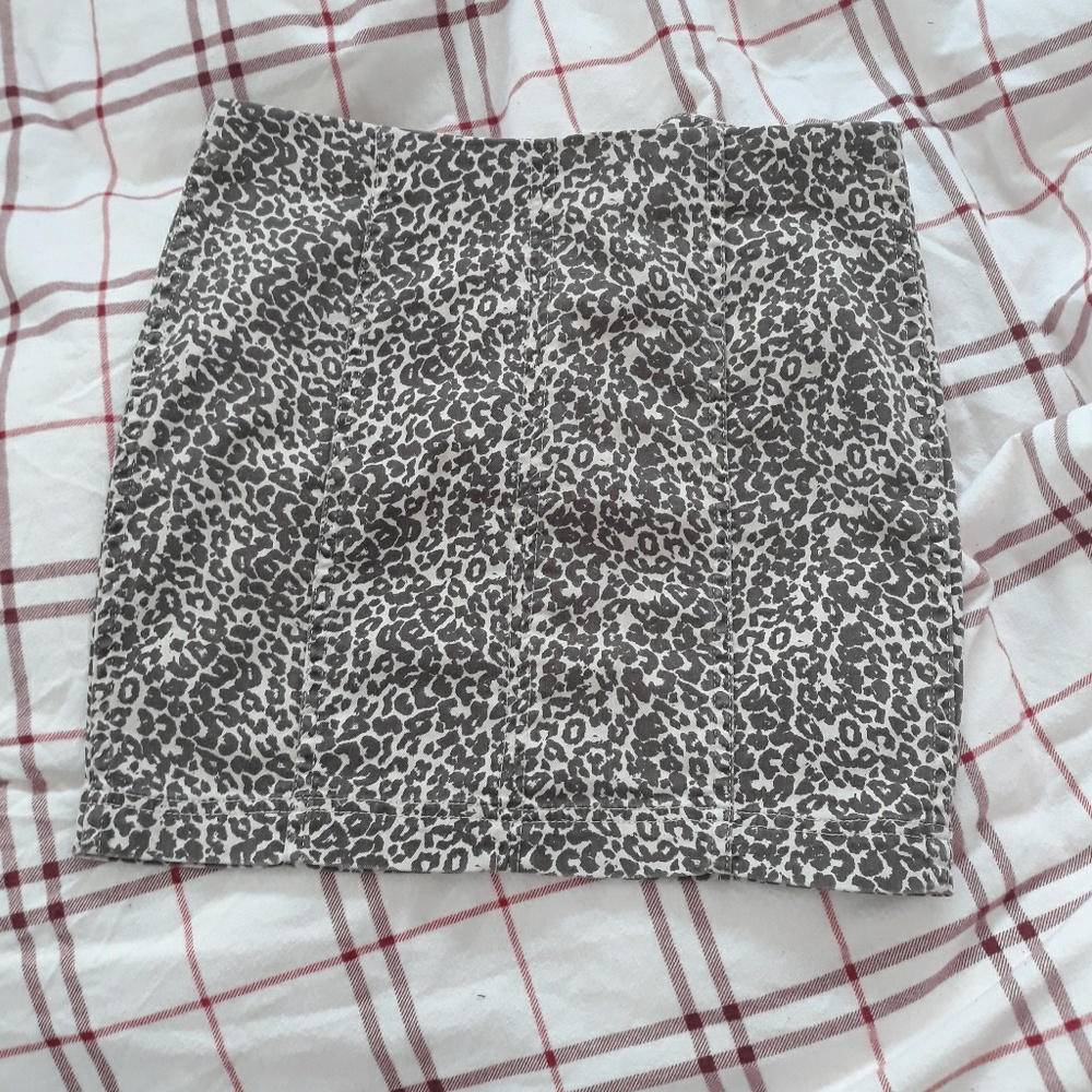 Free People leopard Modern Femme novelty skirt